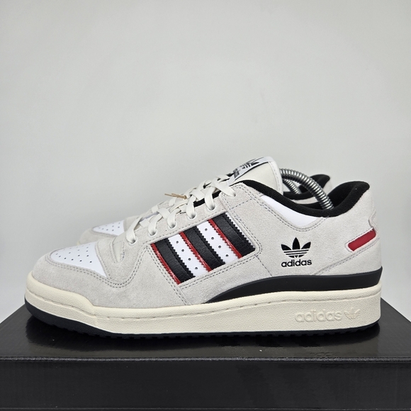 New adidas Forum 84 Low ADV Crystal White Black Scarlet Men's Shoes Size 9.5 - Picture 1 of 8